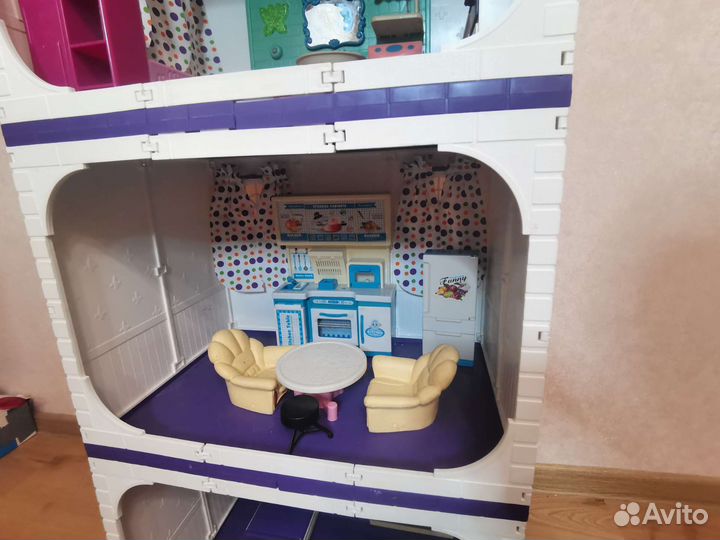 Домик кукольный большой с мебелью для барби