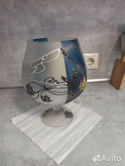 Ваза -бокал ручная роспись