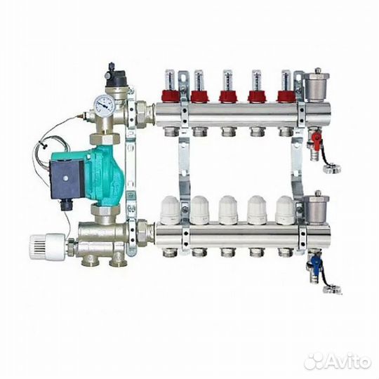 Коллектор 1х3/4 EK - 5 выхода из нержавеющей стали