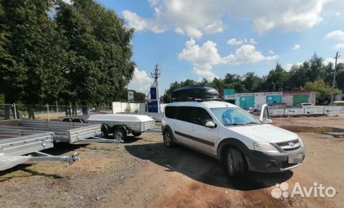 Прицеп с низкой крышкой 30.022 Н500мм двухосный