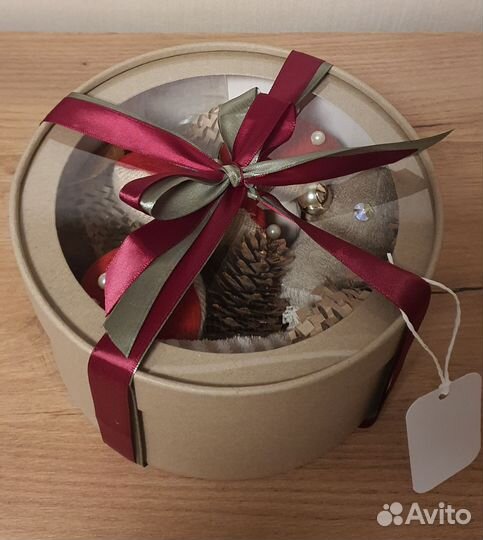 Набор елочных игрушек мухоморы и поганка swarowski