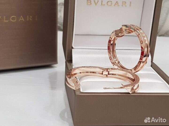 Золотые серьги Bvlgari конго