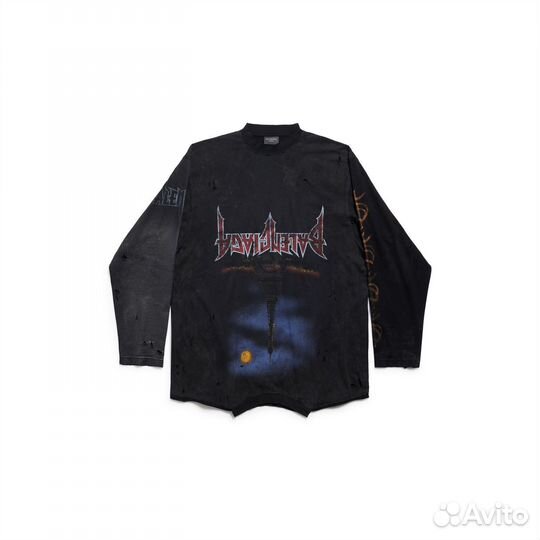 Balenciaga paris moon лонгслив, футболка