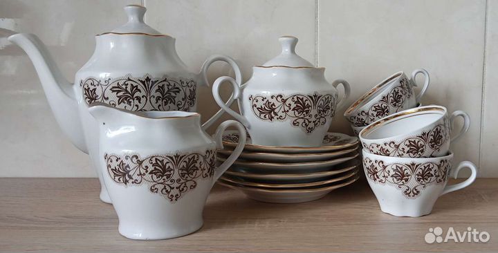 Кофейный сервиз Рижский Фарфоровый Завод СССР