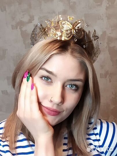 Кокошник ободок мини прозрачный