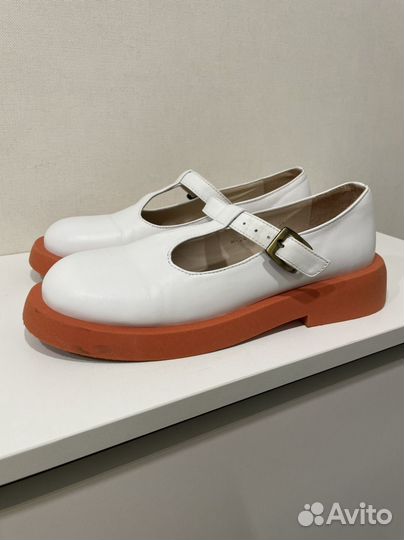 Туфли кожаные белые basarab