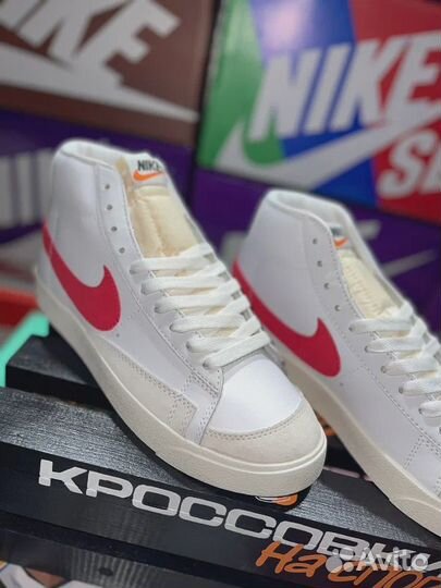 Кроссовки Nike Blazer Mid Red Swoosh l-8790