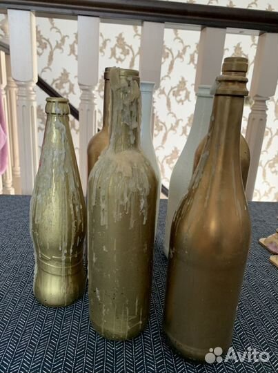 Декоративные бутылки для оформления интерьера