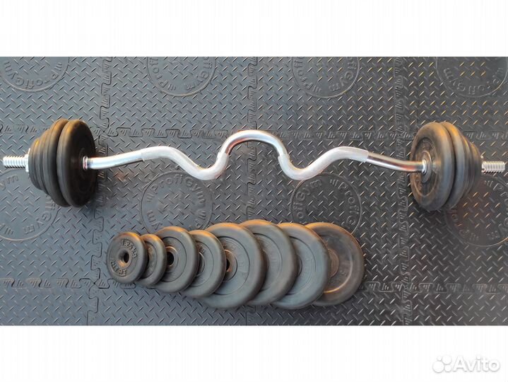 Штанга от 20кг до 72,5кг сильноизогнутые Новые