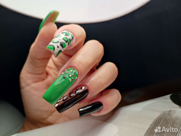 Наращивание-покрытие гель лак, педикюр