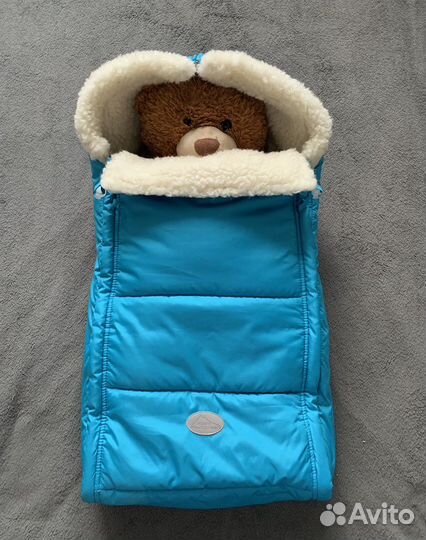 Зимний конверт в коляску. Б/у