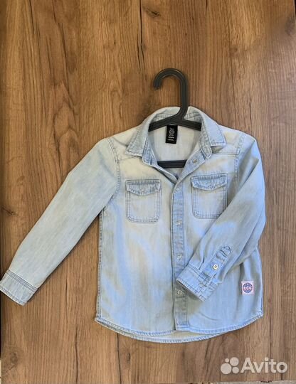 Джинсовая рубашка детская hm 110