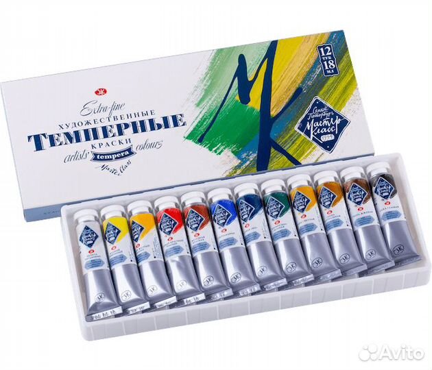 Набор темперных красок «Мастер-класс», 12 цветов