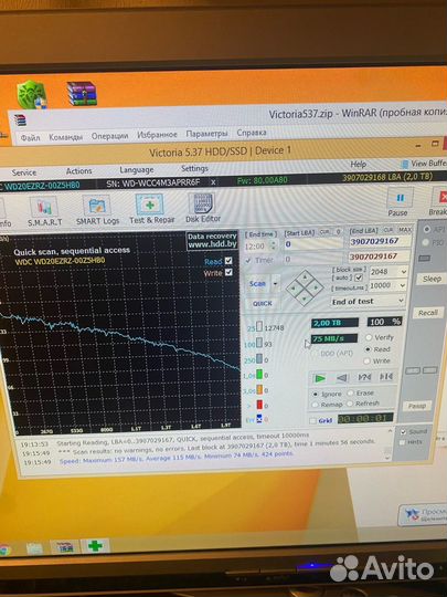 Жесткий диск Western digital HDD WD Blue 2Tb