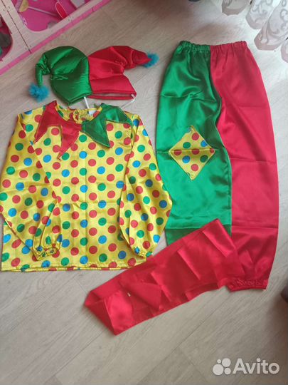 Новогодний костюм скоромох, петрушка