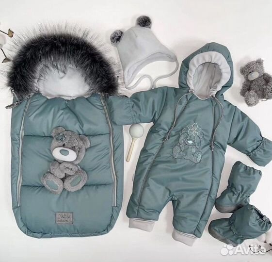 Конверт на выписку зимний с мехом