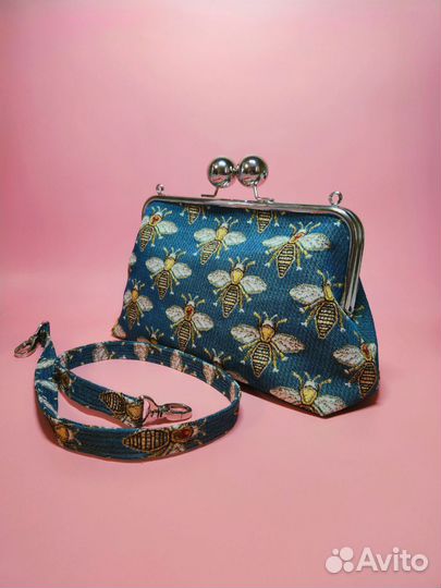 Сумка Клатч театральный Ридикюль с пчелами