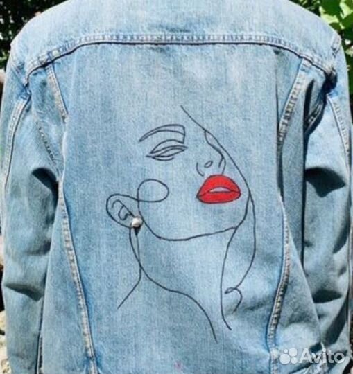 Роспись на одежде Ручная работа акрилом