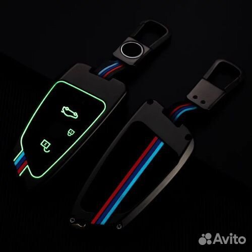 Чехол для ключа автомобиля BMW / бмв G серии 3 кнопки silver
