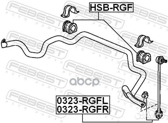 Тяга стабилизатора перед лев 0323rgfl Febest