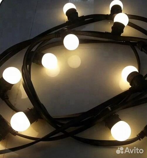 Гирлянда уличная CL50-13 10м лампы 20шт комплект