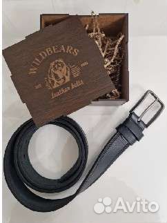 Кожаный ремень в подарочной упаковке новый
