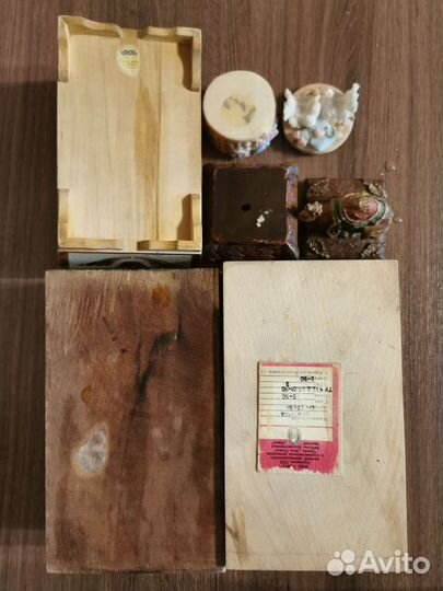 Шкатулки дерево СССР, полистоун верблюд и голуби