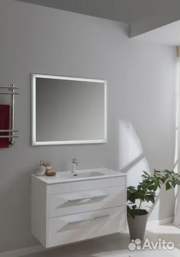 Зеркало Aquanet Гласс 100 см с LED подсветкой