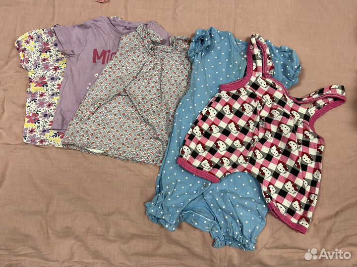 Большой пакет вещей на девочку 74-80