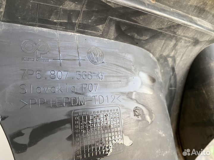 Спойлер (юбка) заднего бампера VW Touareg