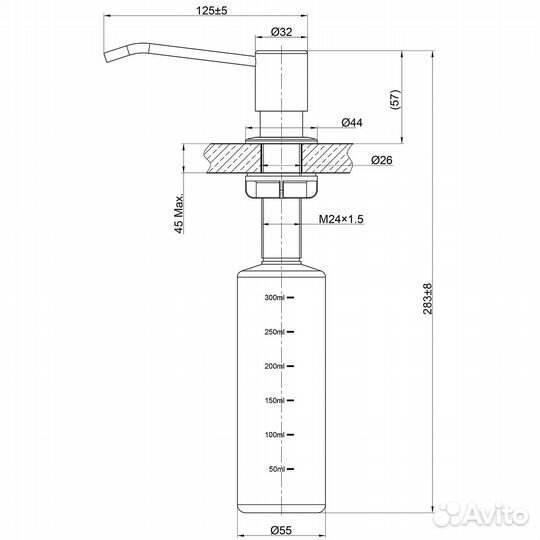 Дозатор для жидкого мыла lemark Золото lm8201lgn