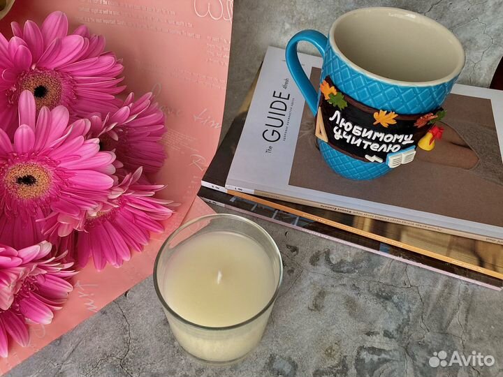 Подарочный набор для учителя (свеча + кружка)