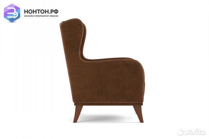 Кресло евромагнат коричневое