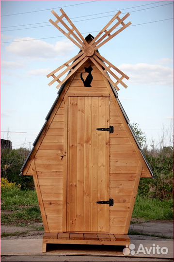 Дачный туалет деревянный WAT889