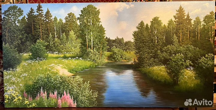 Картина холст, масло, 120*60, без рамы