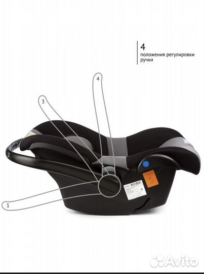 Автолюлька для новорожденных 0-13 кг Zlatek