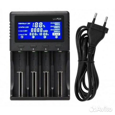 Зарядное сетевое для батарей 18650x4, AA/AAA Liito
