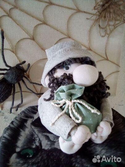 Интерьерная кукла Домовёнок мужичок, тильда