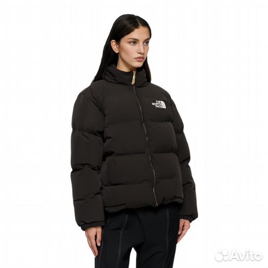 THE north face Down Jackets Unisex Black+Shopping Bag (XL)(35)