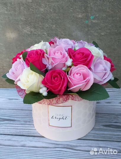 Композиции из мыльных роз