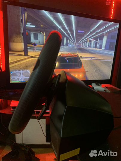 Игровой руль с педалями для ps4