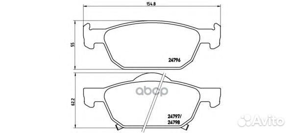 P28044 GDB3476 45022TL1G01 колодки дисковые