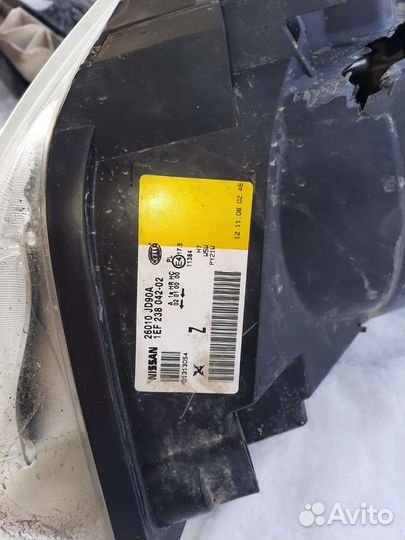 Фара правая nissan qashqai j10