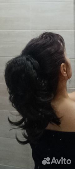 Шиньон из натуральных волос