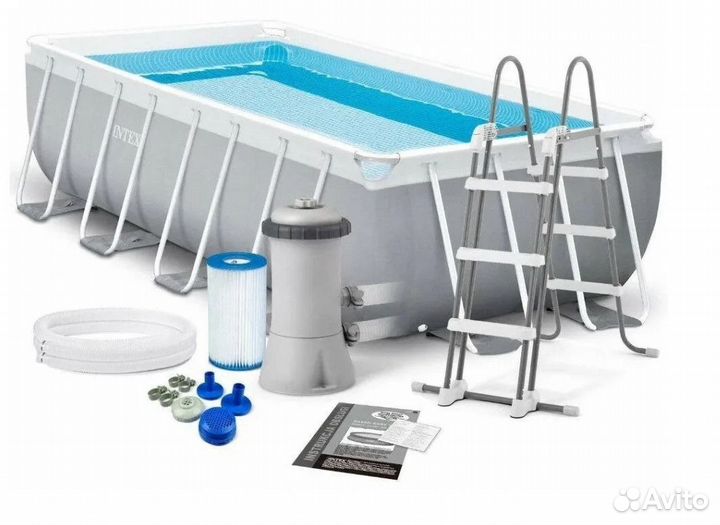 Каркасный бассейн 3,0*1,75*0,8 интекс
