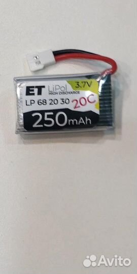 Аккумулятор ET LP682030-20CM 3.7В, 250мАч, Li-Pol