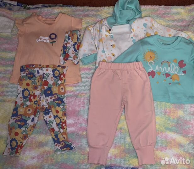 Вещи пакетом на девочку 62-68