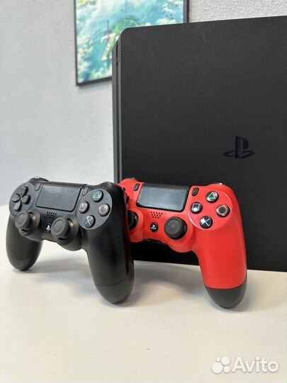 PlayStation 4 Slim 500 gb + 2 геймпада