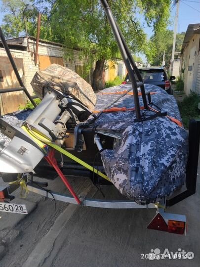 Тент на лодку из оксфорда. Благовещенск