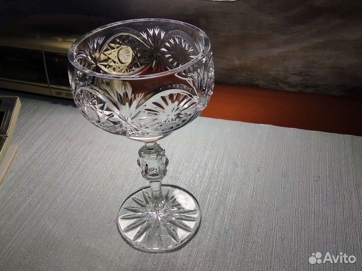 Ваза-конфетница хрустальная ссср. Винтаж. 1970-гг